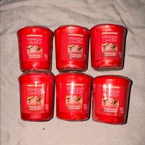 6 New Yankee Candle Sparkling Cinnamon Votive Set